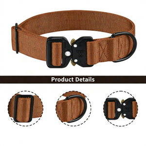 Collier tactique élastique pour chien, anti-traction, collier d'entraînement tactique pour animaux de compagnie, boucle en métal robuste pour la promenade active des chiens en extérieur - Product Image 2