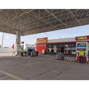 China supplier metal roof gas station entrance canopy petrol station design architecture