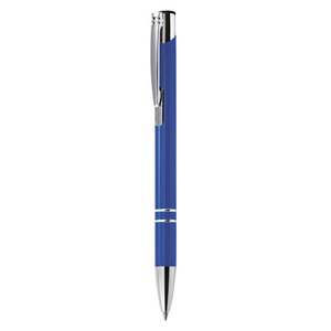 Penna a Sfera in Alluminio Blu, Acciaio Inossidabile e Rame, Penna Promozionale Originale con Corpo in Metallo - Product Image 1