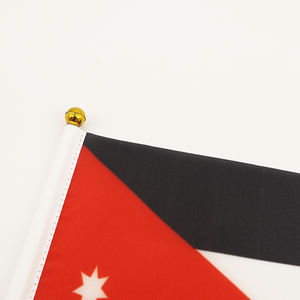 Vente en gros de haute qualité Mini drapeau à main <span class=keywords><strong>Jordan</strong></span> drapeau agitant à la main avec poteau en bois - Product Image 6