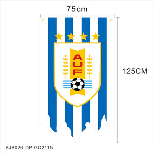 Drapeau suspendu personnalisé Équipe Nationale 2026 Flamme 75x125cm Bannière de supporter de football Décoration de fête de match Fourniture en gros - Product Image 1