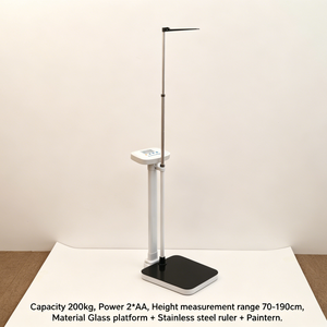 200kg Medical Health Digital Weight <b>Scale</b> With Locking Function Temperature Display Big LCD Tempered Glass Base OEM 815A Height - Product Image 1