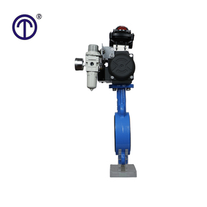 PTFE khí nén Thiết bị truyền động điều khiển Wafer loại Van bướm với thiết bị truyền động điện - Product Image 6