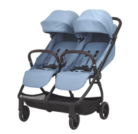 Poussette double premium côte à côte |   Conception auto-pliable et autoportante pour 2 bébés |   Certifié EN1888
