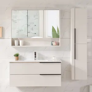 Custom Bathroom Storage Wall Cabinet - Solid Wood