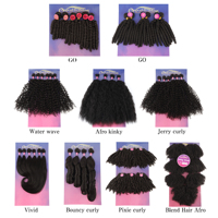 OrientFashion 6pcs Satu Paket Rambut Campuran Manusia Murah Berkualitas Tinggi Premium Blend Hair Synthetic