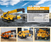 Grue araignée télécommandée en promotion, capacité de levage de 1,5t à 12t, gamme complète, certifiée CE, mini-grue sur chenilles pliable