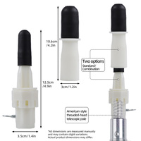 Kit de nettoyage de lampes métalliques réglable avec tiges télescopiques, pinces de fixation PA sécurisées et conception écologique pour le nettoyage des fenêtres/panneaux solaires