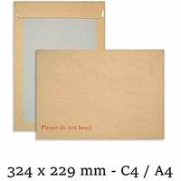 Enveloppes rigides en manille marron avec dos rigide pour cartes C4/C3/C5/C6, à fermeture autocollante, à ne pas plier.