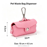 Sac de ramassage de déjections canines en cuir PU pour la promenade en extérieur, distributeur de sacs à déjections pour animaux de compagnie, pochette de transport pour déjections pour laisse