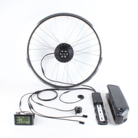 Kit de vélo électrique Sailimotor 250W/350W/500W avec moteur à engrenages sans balais, batterie au lithium, guidon rotatif, roue avant/arrière 20-28 pouces