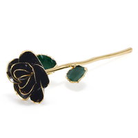 Cadeau de la Saint-Valentin 2027, fleurs préservées, bordure dorée, rose véritable trempée, rose naturelle pour cadeau d'anniversaire