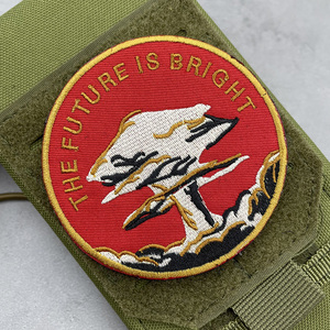 <span class=keywords><strong>Autocollant</strong></span> tactique Future Is Bright 3D brodé champignon nuage paillettes décorées Patch thermocollant pour vêtements toile <span class=keywords><strong>tissu</strong></span> - Product Image 1