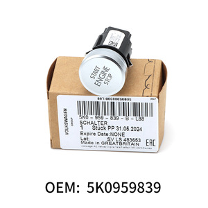 สวิตช์สตาร์ทแบบไร้กุญแจ Volkswagen Scirocco รุ่น 5K0959839B แบบมีสาย วัสดุ ABS ปุ่มสตาร์ท/ดับเครื่องยนต์ - Product Image 2