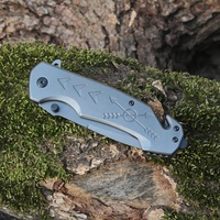 Couteau de poche de survie tactique de Camping pliant enduit de titane professionnel avec poignée en acier inoxydable