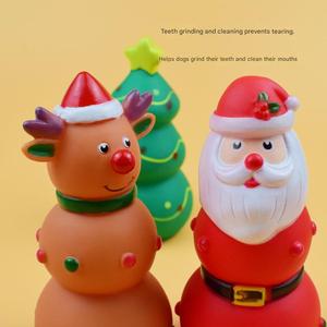 Juguete de Látex para Mascotas, Portátil, Ecológico, Impermeable, con Diseño de Dibujos Animados, Sonido, Elementos Navideños, para Cachorros y Perros Pequeños - Product Image 2