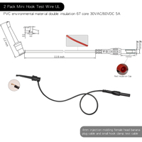 Câbles PVC Pince de mesure électronique en cuivre Accessoires Fiche banane Pinces crocodiles Testeur Crochet Pointe Clip de test Kit de fils de test