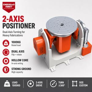 Precision 2 Axis <b>Welding</b> Positioner, Dual Axis Flip & Rotate Turntable for Heavy Workpiece Robotic <b>Welding</b> - Product Image 1