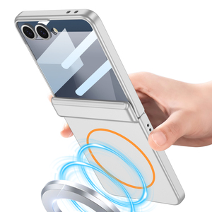 Étui de chargement sans fil GKK pour Samsung Z Flip 7 avec charnière magnétique, coque de téléphone pliable en PC avec design magnétique - Product Image 3