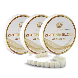 China Fábrica Artificial Dente consumíveis dental laboratório coroa Cerâmica zircônia bloco disco 4D Plus Multicamadas Zircônia Dental Em Branco