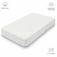 Ensemble de literie pour bébé 100% coton mousseline, couverture en mousseline douce personnalisée, draps de lit pour bébé, fournisseur de literie pour nouveau-né