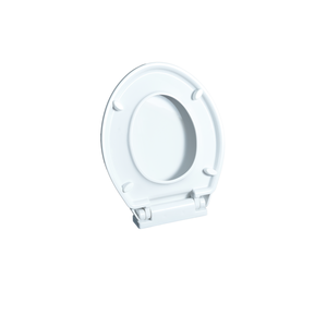 Siège de toilette ergonomique rond blanc avec protection anti-choc et surface facile à nettoyer, conçu pour une utilisation résidentielle dans les salles de bain - Product Image 1
