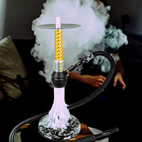 Ensemble de chicha en verre de luxe personnalisé, pièces en acier inoxydable givré, 60 cm, boîte cadeau, logo personnalisé - Marque Asianstar, vente en gros pratique