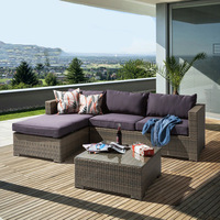 PE Rattan Kissen Sofa Set Outdoor Garten Freizeit Phantasie Terrasse Würfel Sofa Set