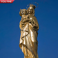 Statue de la Vierge Marie en bronze sacré grandeur nature pour jardin, site religieux, extérieur, fabrication sur mesure YOUFINE, à vendre