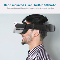 Batterie Rechargeable 8000mAh Version améliorée, accessoires VR, sangle de tête de batterie pour Oculus Quest 2