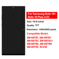 TFT Note 10+ Pantalla Touch Digitizer Assembly Ersatz-LCD-Bildschirm Note 10 Plus Display mit Rahmen für Samsung Galaxy N975F U