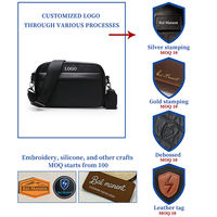 10 Stuks Custom Hoge Kwaliteit Custom Logo Messenger Bags Lederen Custom Reis Schoudertas Telefoon Crossbody Tassen Voor Mannen
