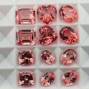 <span class=keywords><strong>Gemme</strong></span> HQ 5-12mm e 5x7mm - 10x12mm <span class=keywords><strong>Pietre</strong></span> Pappalacha Rosa Alba, Taglio Cuscino Ovale Smeraldo Cuore, <span class=keywords><strong>Gemme</strong></span> Pappalacha Coltivate in Laboratorio - Product Image 2