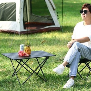 Mesa plegable para exteriores, rectangular, portátil, con bolsa con cordón, para uso en campamentos, barbacoas y mercados nocturnos - Product Image 4