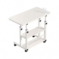Bureau d'ordinateur portable ergonomique en métal, extensible et réglable en hauteur, avec roulettes, pour la maison et le bureau (vente en gros)