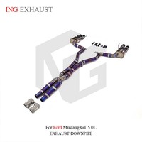 Système d'échappement en alliage de titane ING Performance Catback pour Ford Mustang GT 5.0L, silencieux à valve, accessoires automobiles d'usine