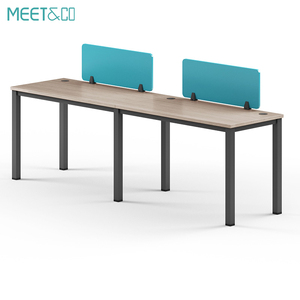 Muebles de Oficina Comerciales, Cubículo para 4 Personas, Moderno, para <span class=keywords><strong>Personal</strong></span>, 6 Plazas, Modular, Extensible, Convertible, Escritorio de Madera, Estación de Trabajo - Product Image 3