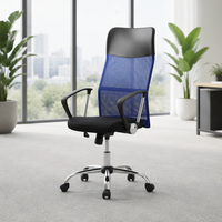 Chaise de bureau ergonomique en gros pour usine, avec base métallique, dossier haut, réglable en hauteur, pivotante, pour le lieu de travail