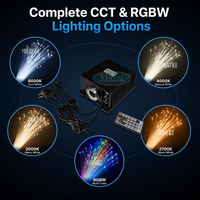 Source de lumière LED à fibre optique pour aménagement extérieur, projecteurs de lumière à fibre optique résistants aux intempéries, moteur de lumière à fibre optique 20W RGBW DMX