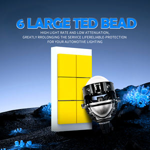 Phare LED Chenlang H4 Hi/Lo 110W/90W 5000LM H7 9005 Lentille bleue Projecteur Focos LED pour voiture Bi LED Lentille de projecteur 3,0 pouces - Product Image 4