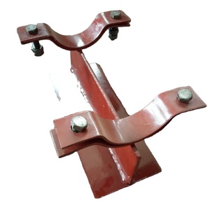 Support de tuyau universel en acier de haute qualité, prix d'usine, double tuyau, fixation par pince, revêtement antirouille, joint de selle de tuyau, OEM personnalisé - Product Image 3