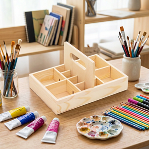 Caja de Almacenamiento de Aceites Esenciales de Madera Ecológica con 21 Ranuras y Asas para Botellas de 15 ml y Exhibición de Esmalte de Uñas - Product Image 2