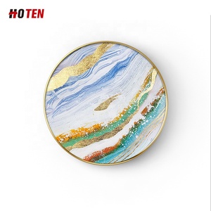 <span class=keywords><strong>Peinture</strong></span> décorative d'art moderne minimaliste abstraite <span class=keywords><strong>ronde</strong></span> en trois dimensions, paysage marin à l'huile <span class=keywords><strong>sur</strong></span> <span class=keywords><strong>toile</strong></span>, peinte à la main, pour salon - Product Image 1
