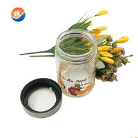 BROTHER Shandong Pot de conservation alimentaire en verre vide, rond, avec logo sérigraphié, couvercle en aluminium avec fenêtre