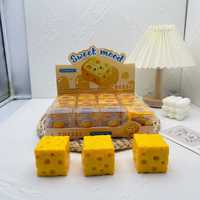 Produit phare : Jouet Squishy Carré en forme de Fromage, Boîte Mystère, Bloc de Construction, Croustillant, à Rebond Lent, Anti-stress, Sensoriel et Fidget