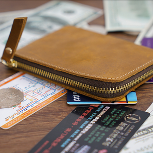 Avrupa tarzı popüler kare kart tutucu çantalar en kaliteli hakiki deri fermuar cüzdan mens için - Product Image 4