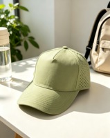 Gorra de camionero perforada con bordado personalizado, gorra de béisbol de malla de secado rápido, gorras deportivas ajustables para golf