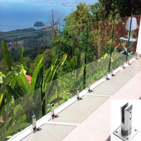 Système de garde-corps moderne en aluminium, acier inoxydable et verre avec embouts pour usage intérieur/extérieur, escalier, jardin, salle de bain, hôtel