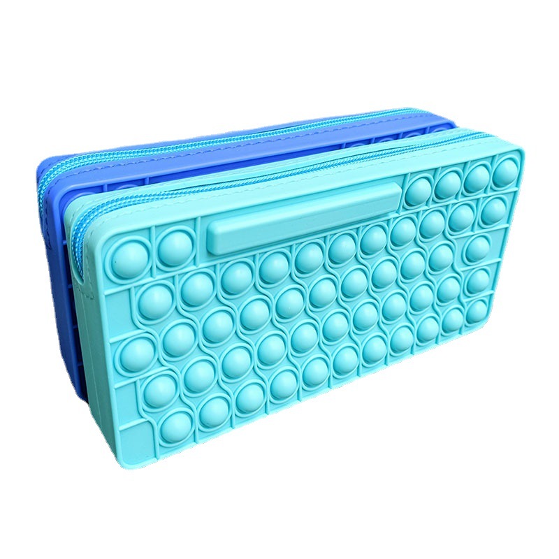 Пенал для хранения ручек, пузырьковый пенал для снятия стресса, силиконовый детский школьный пенал