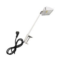 Projecteur LED portable 20W en aluminium et ABS avec support mural à bras long et pince de fixation, température de couleur 3000-6000K, CRI80, IP20, pour salons professionnels
